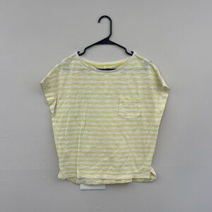 Loft Yellow and White Striped T-Shirt